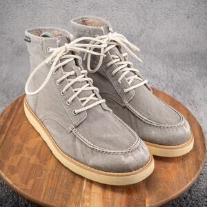 EASTLAND MEN'S LUMBER UP GRAY CANVAS BOOTS US SIZE 11 D